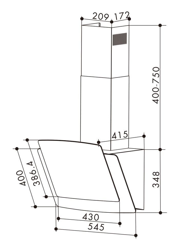 Вытяжка для кухни, сенсорное управление--5