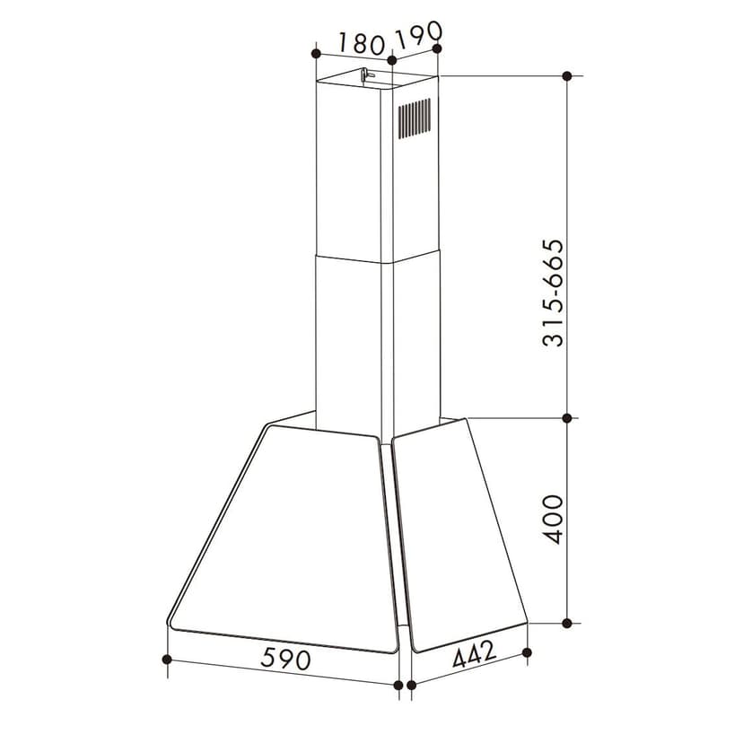 Вытяжка для кухни, Купольная-Каминная--15