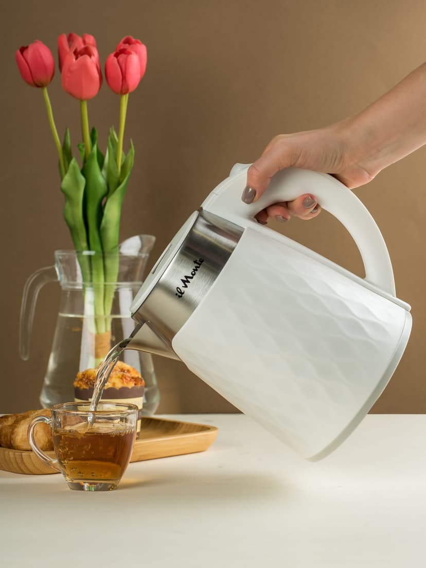 Чайник электрический, Контактная группа "Strix" (Англия), 2000 Вт., 1.7 л., il Monte EK-1705--3