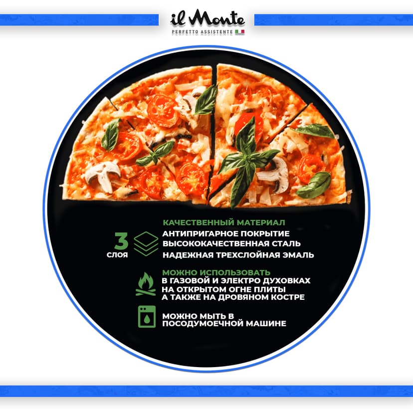 Противень для духовки, Диаметр 36 см--4