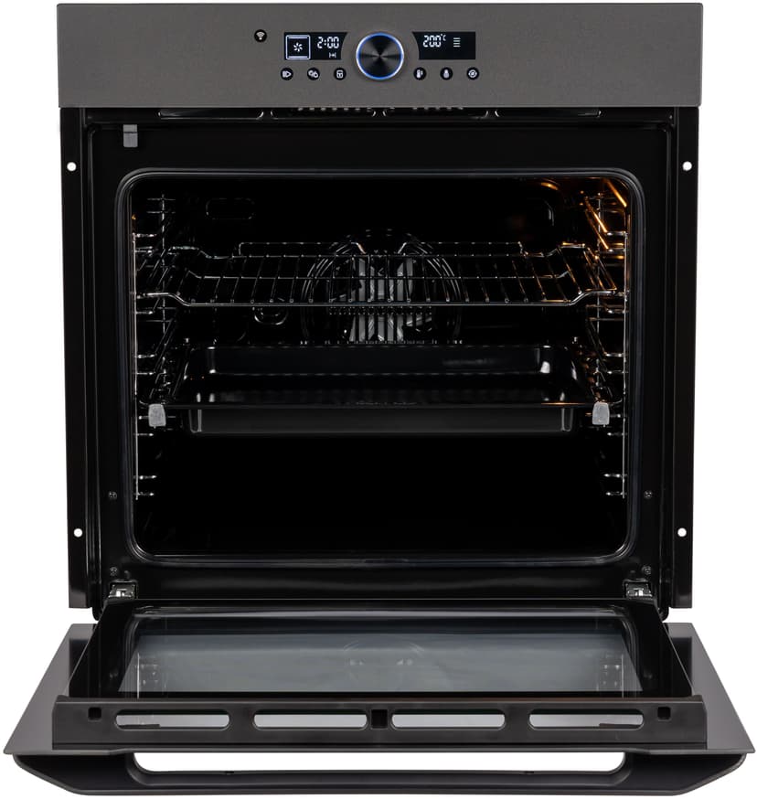 Духовой шкаф электрический встраиваемый, Матовое стекло, Wi-Fi, Камень для пиццы, Премиальная серия il Monte, BO-77--19