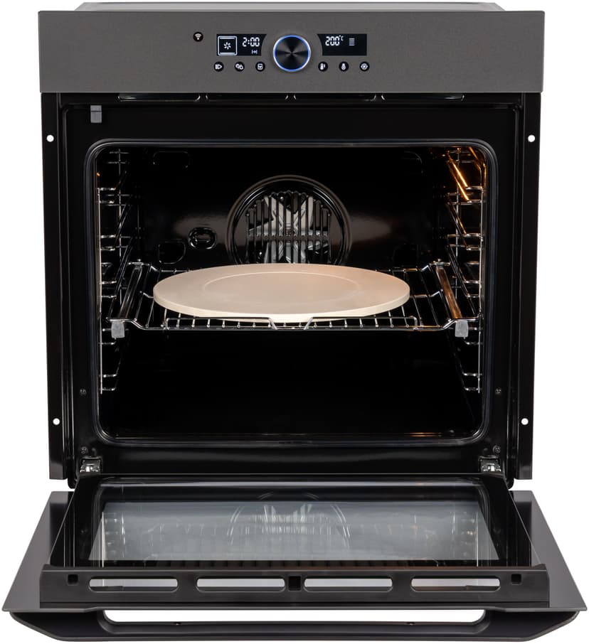 Духовой шкаф электрический встраиваемый, Матовое стекло, Wi-Fi, Камень для пиццы, Премиальная серия il Monte, BO-77--16