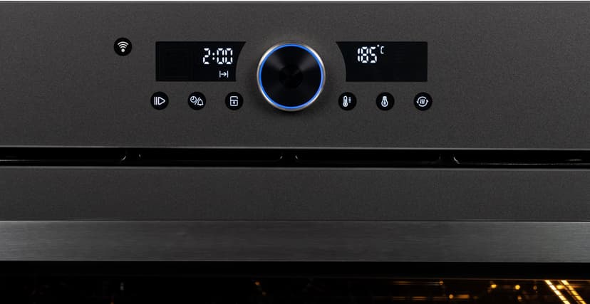Духовой шкаф электрический встраиваемый, Матовое стекло, Wi-Fi, Камень для пиццы, Премиальная серия il Monte, BO-77--15