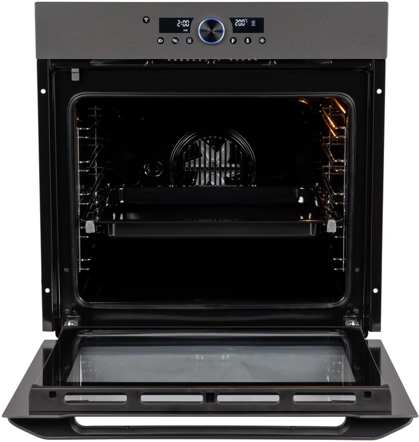 Духовой шкаф электрический встраиваемый, Матовое стекло, Wi-Fi, Камень для пиццы, Премиальная серия il Monte, BO-77--23