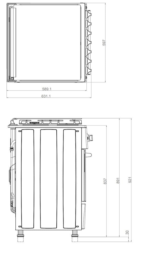 Газовая плита с Электрической духовкой--17
