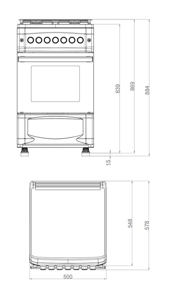 Газовая плита с Электрической духовкой--13