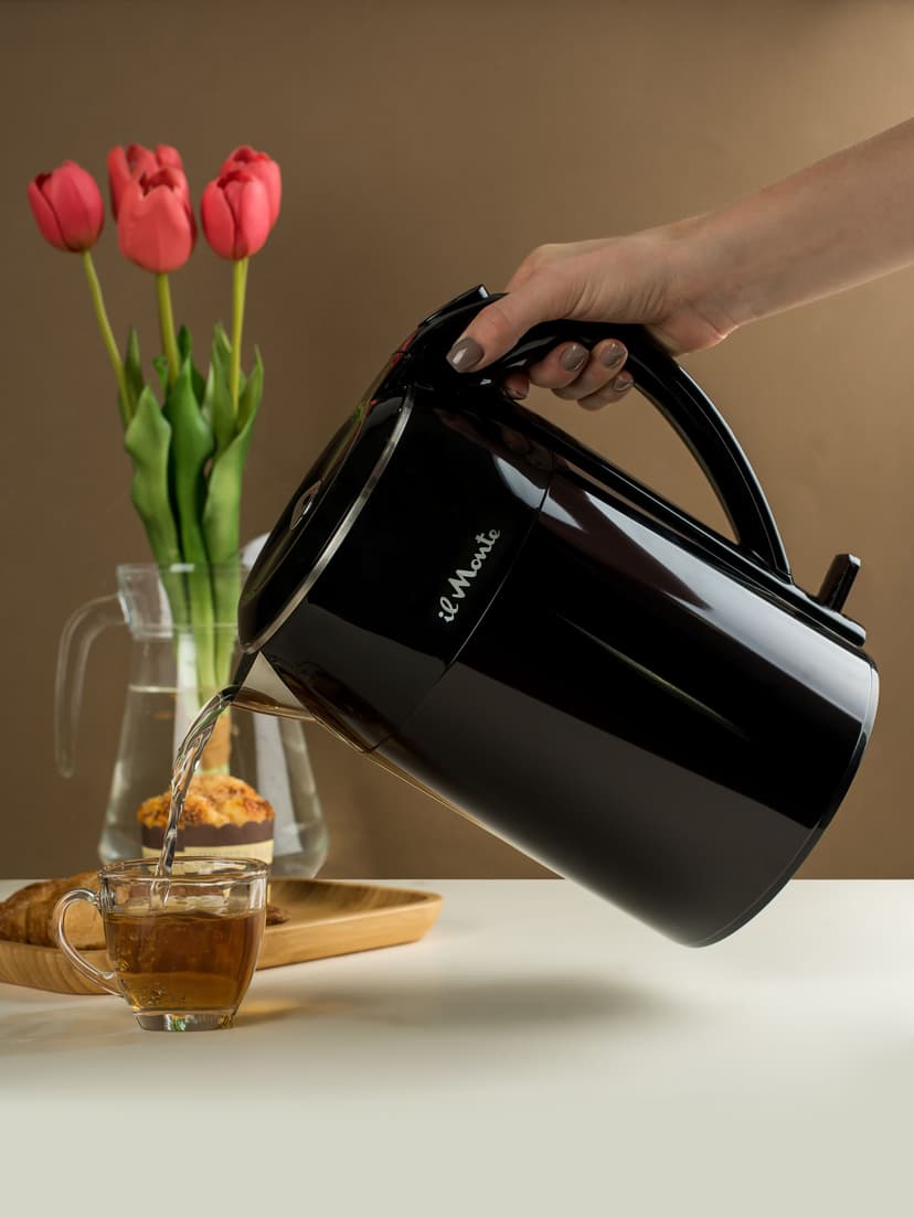 Чайник электрический, Strix, Противоожоговый корпус, Нержавеющая сталь, 1,8 л., il Monte EK-1801--2