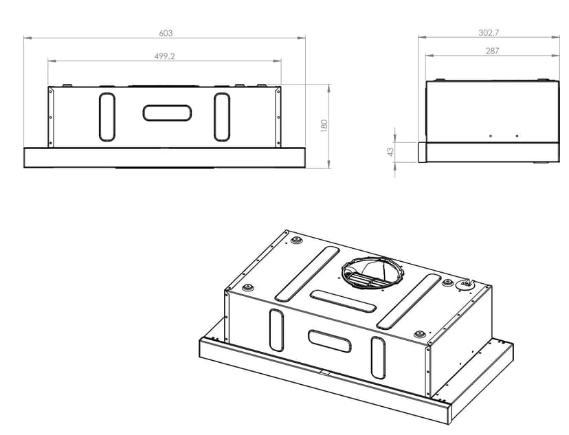 Вытяжка кухонная, Встраиваемая, Телескопическая--9