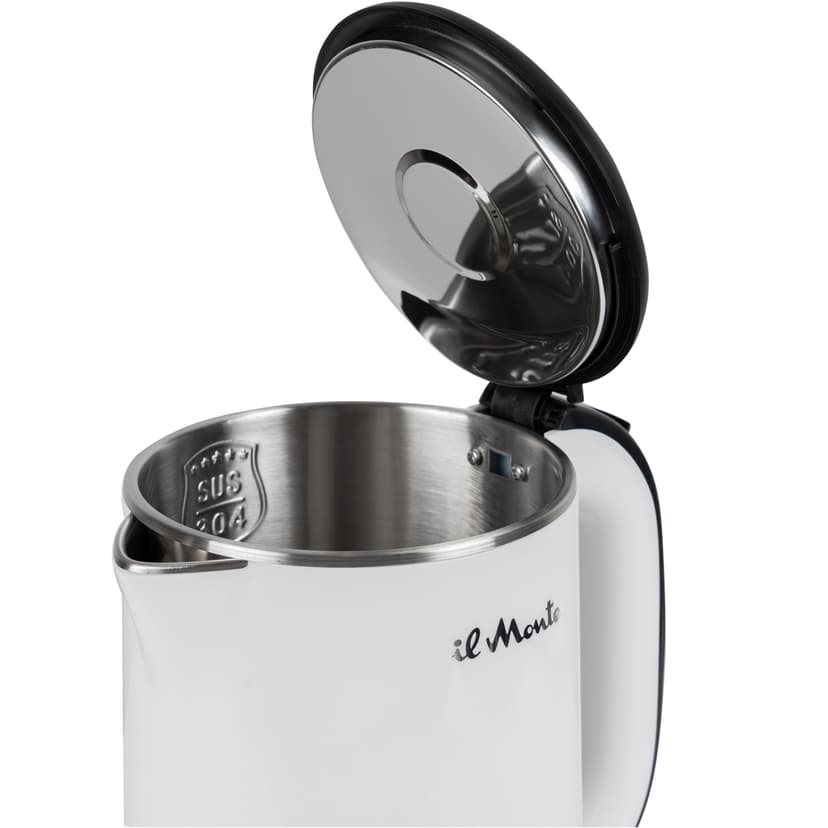 Чайник электрический, 1,8 л., 2000 Вт., Стальной корпус, Адиабатное (ненагревающееся) покрытие, il Monte EK-1802--6