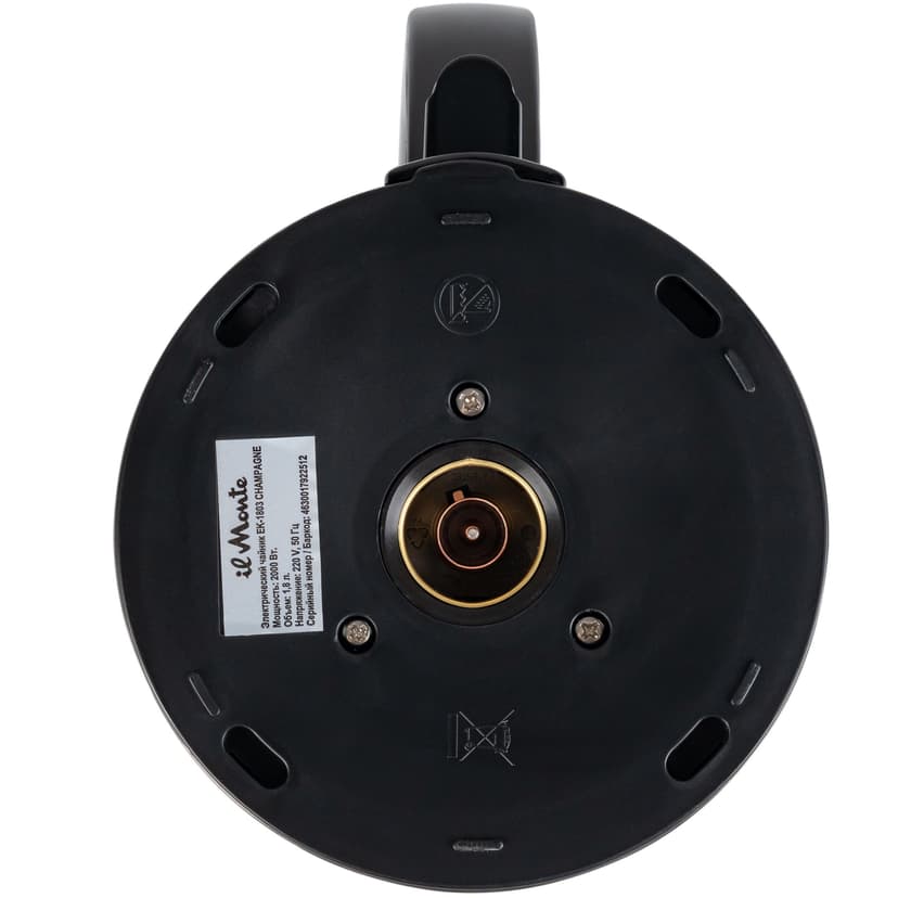 Чайник электрический, 1,8 л., 2000 Вт., Контактная группа "Strix" (Англия), Стальной корпус, Адиабатное (ненагревающееся) покрытие, il Monte EK-1803--12