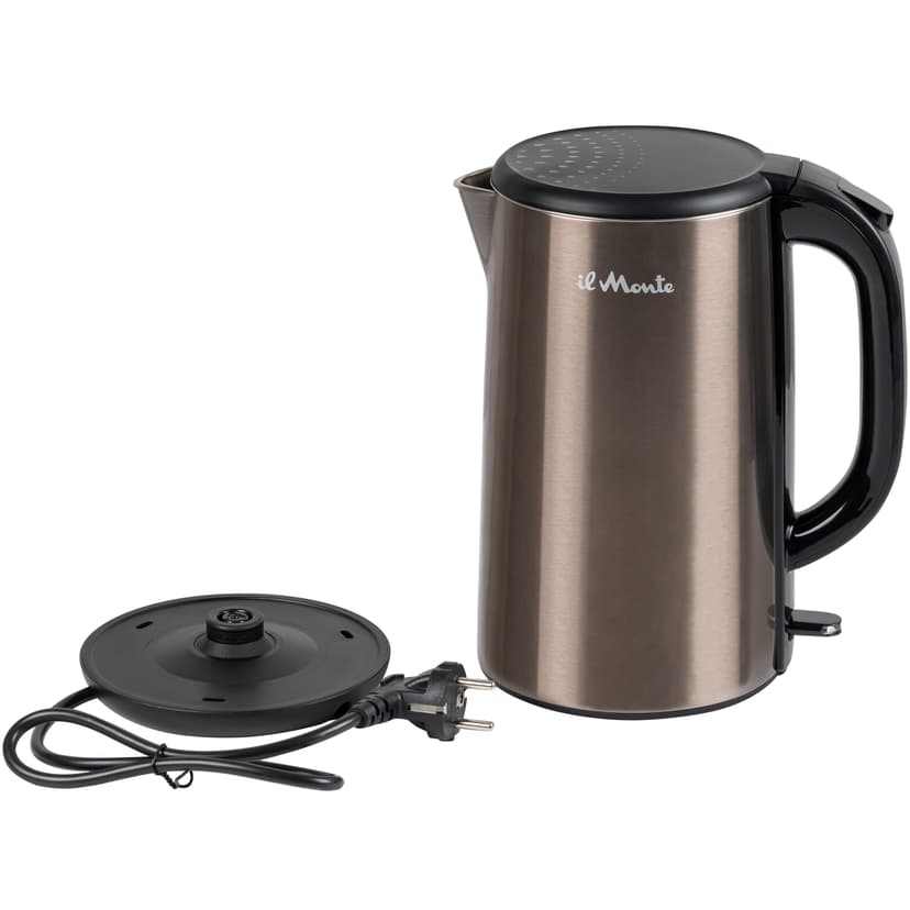 Чайник электрический, 1,8 л., 2000 Вт., Контактная группа "Strix" (Англия), Стальной корпус, Адиабатное (ненагревающееся) покрытие, il Monte EK-1803--10