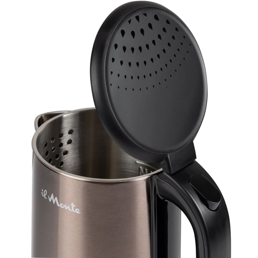 Чайник электрический, 1,8 л., 2000 Вт., Контактная группа "Strix" (Англия), Стальной корпус, Адиабатное (ненагревающееся) покрытие, il Monte EK-1803--6