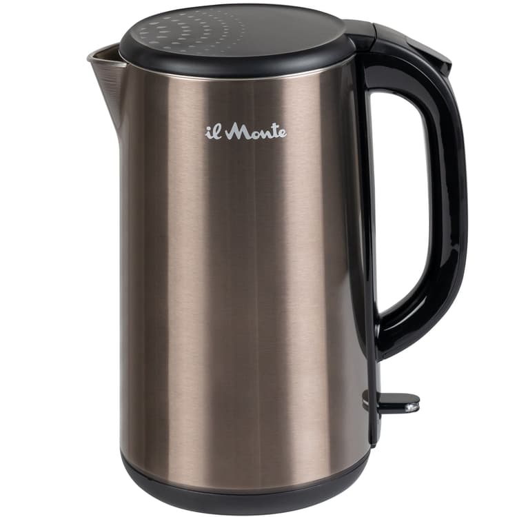 Чайник электрический, 1,8 л., 2000 Вт., Контактная группа "Strix" (Англия), Стальной корпус, Адиабатное (ненагревающееся) покрытие, il Monte EK-1803
