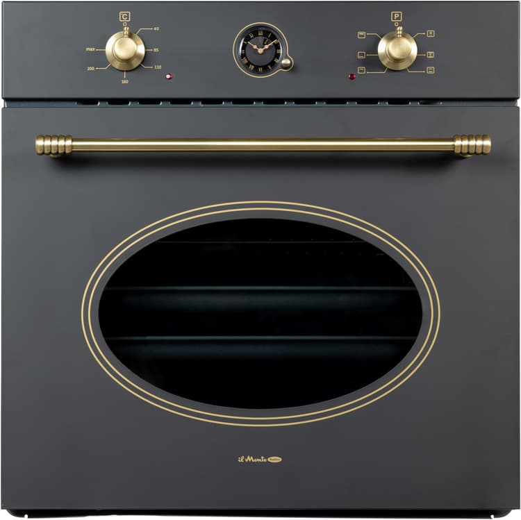 Духовой шкаф электрический встраиваемый, объем 66 л., БИО-Эмаль, Конвекция, Разморозка, 6 режимов, Автоотключение по таймеру, il Monte BO-70