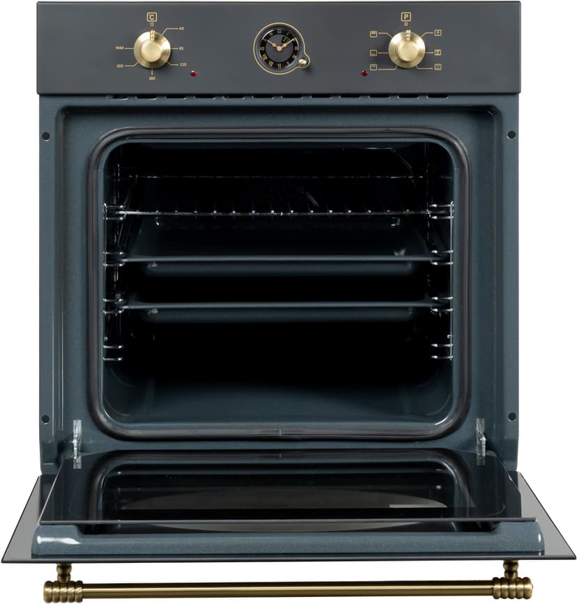 Духовой шкаф электрический встраиваемый, объем 66 л., БИО-Эмаль, Конвекция, Разморозка, 6 режимов, Автоотключение по таймеру, il Monte BO-70--2