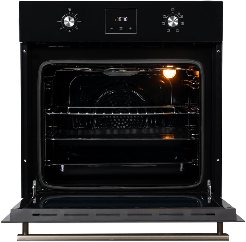 Духовой шкаф электрический встраиваемый, 66 л., 6 режимов, Конвекция, Разморозка, 50-300 С, Автоотключение по таймеру, il Monte BO-63--0