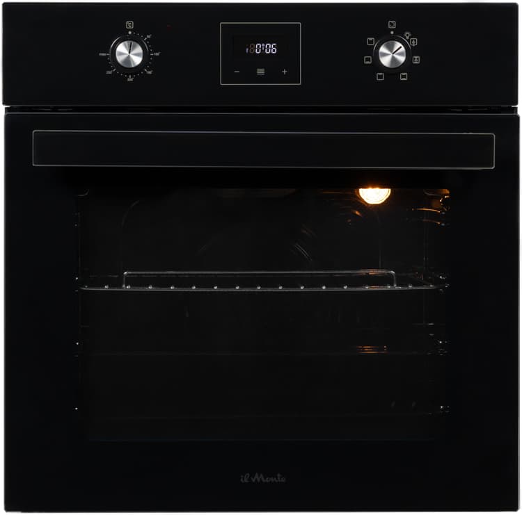 Духовой шкаф электрический встраиваемый, 66 л., 6 режимов, Конвекция, Разморозка, 50-300 С, Автоотключение по таймеру, il Monte BO-63