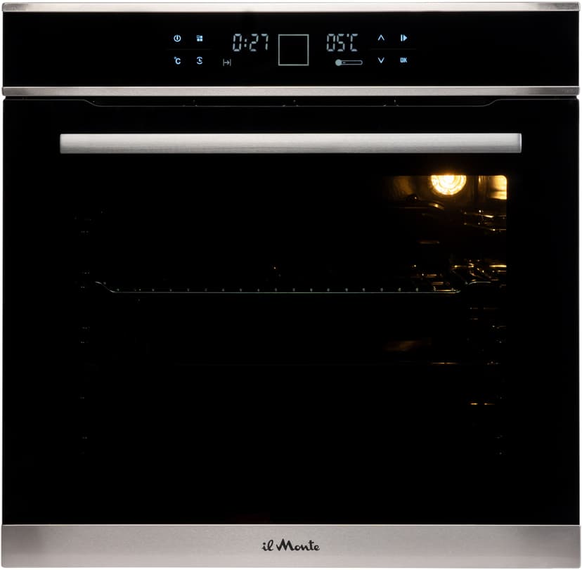 Духовой шкаф электрический встраиваемый, Встроенный датчик текущей температуры, Тройное стекло, 10 режимов, Премиальная серия il Monte, BO-76--0