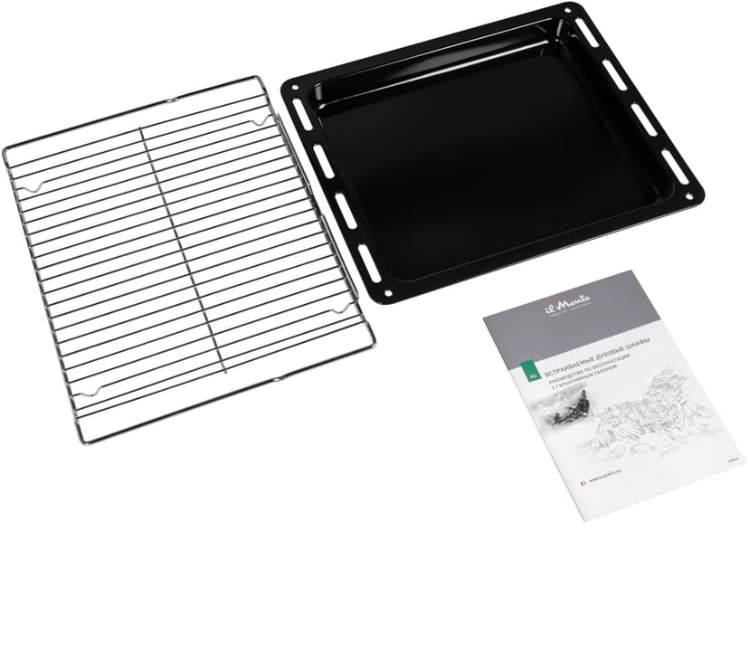 Духовой шкаф электрический встраиваемый, Встроенный датчик текущей температуры, Тройное стекло, 10 режимов, Премиальная серия il Monte, BO-76--5