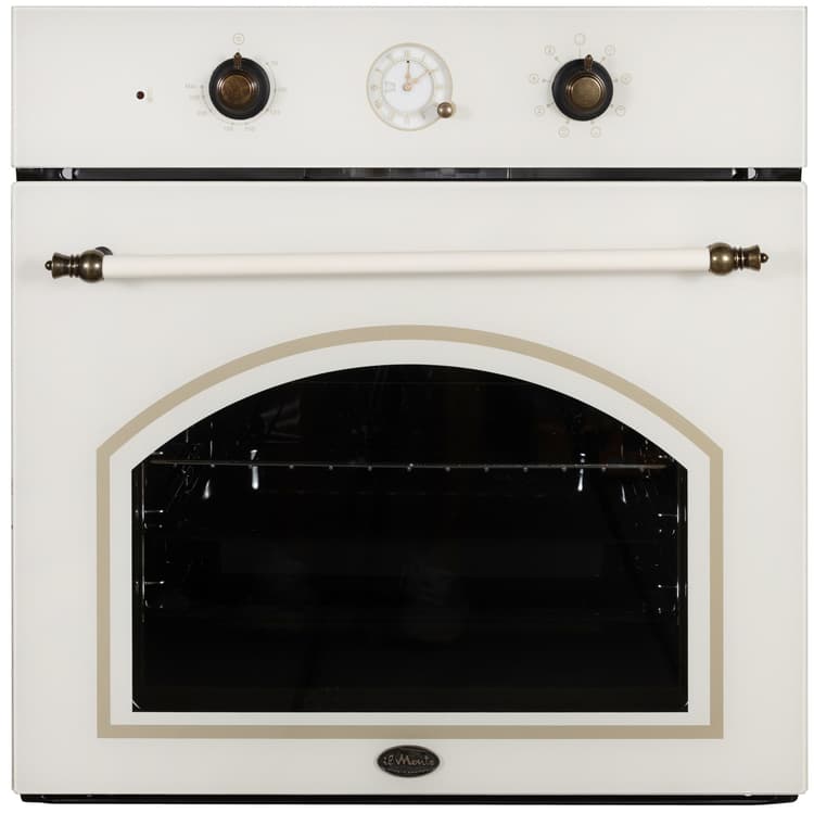 Встраиваемый духовой шкаф электрический 56 литров, 8 режимов, Конвекция, до 275 С., il Monte BO-69 IVORY RUSTICO