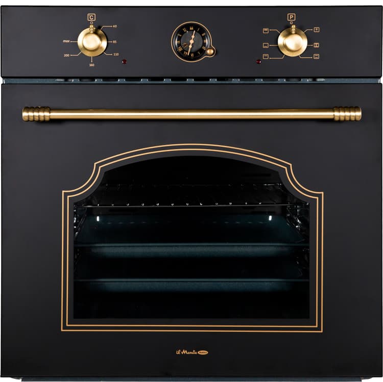 Духовой шкаф электрический встраиваемый, объем 66 л., БИО-Эмаль, Конвекция, Разморозка, 6 режимов, Автоотключение по таймеру, il Monte BO-71